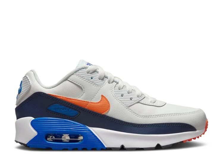 

Кроссовки Nike AIR MAX 90 LEATHER GS 'WHITE NAVY ORANGE', белый