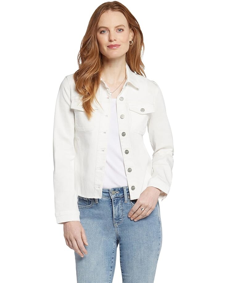 

Куртка NYDJ Frayed Hem Denim, цвет Optic White