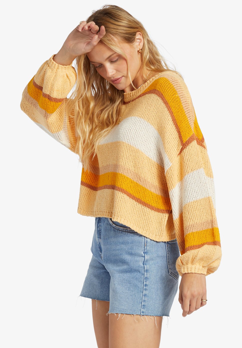 Вязаный свитер SOL TIME Billabong, цвет citrus glow