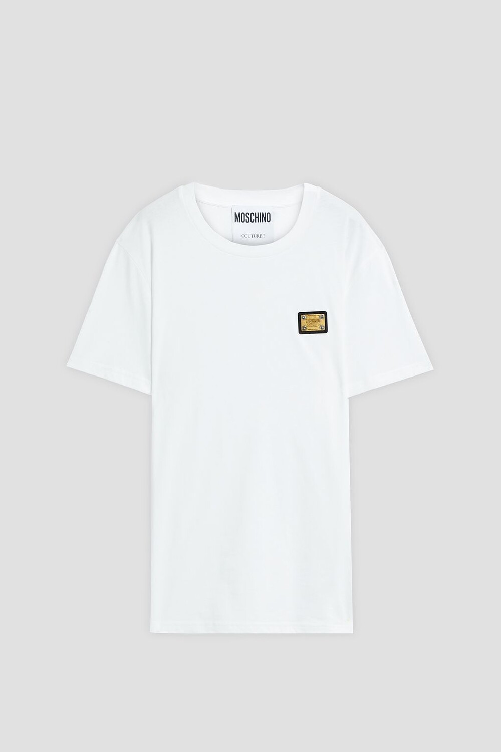 

Футболка из хлопкового джерси с аппликацией MOSCHINO, белый
