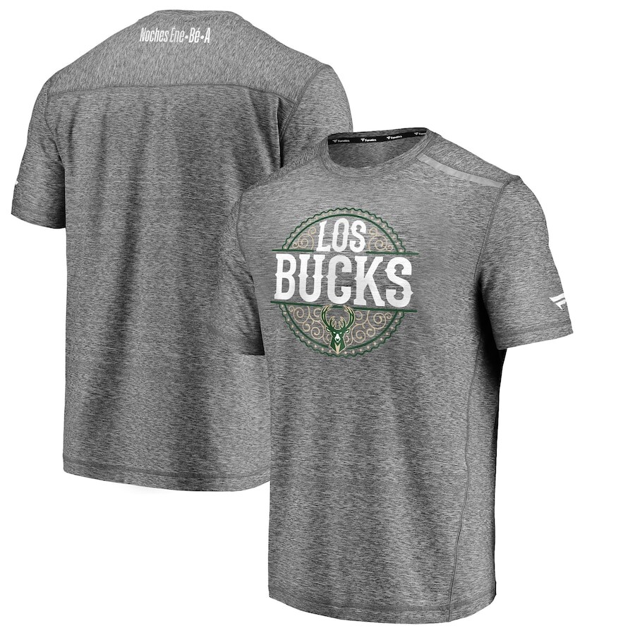 

Футболка Fanatics Branded Milwaukee Bucks, серый