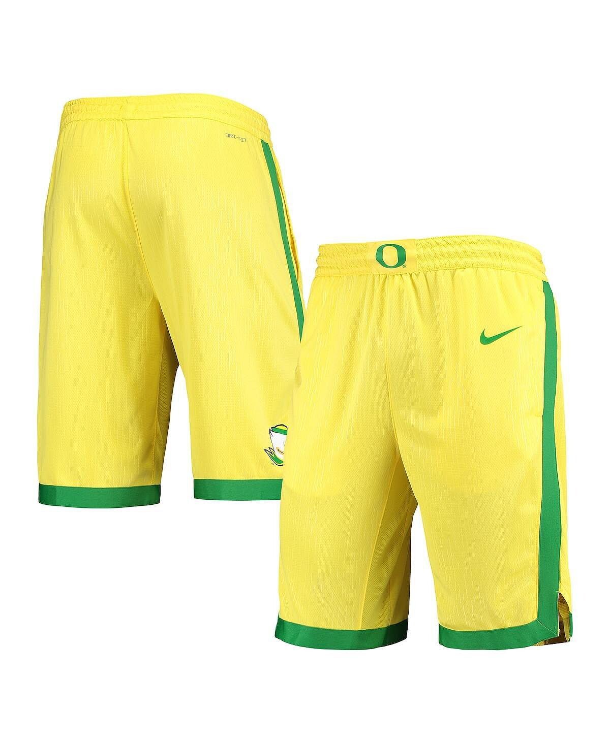 

Мужские желтые баскетбольные шорты oregon ducks replica performance Nike