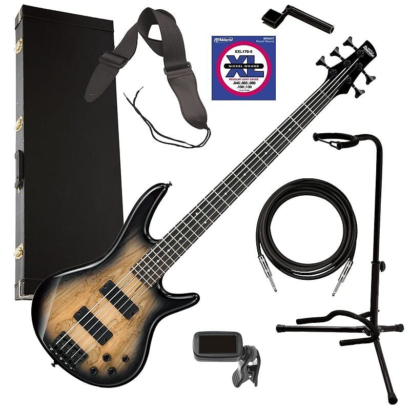 

Ibanez GSR205SM 5-струнная бас-гитара - Natural Grey Burst ПОЛНЫЙ НАБОР БАСС