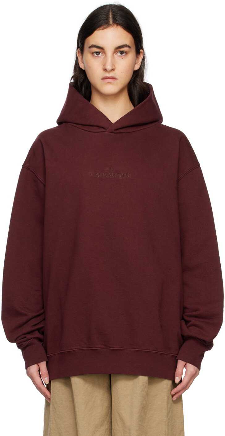 

Бордовый худи с вышивкой Maison Margiela, Красный