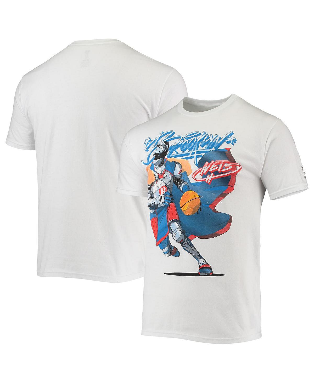 Мужская футболка nba x mcflyy white brooklyn nets identify artist series NBA Exclusive Collection, белый