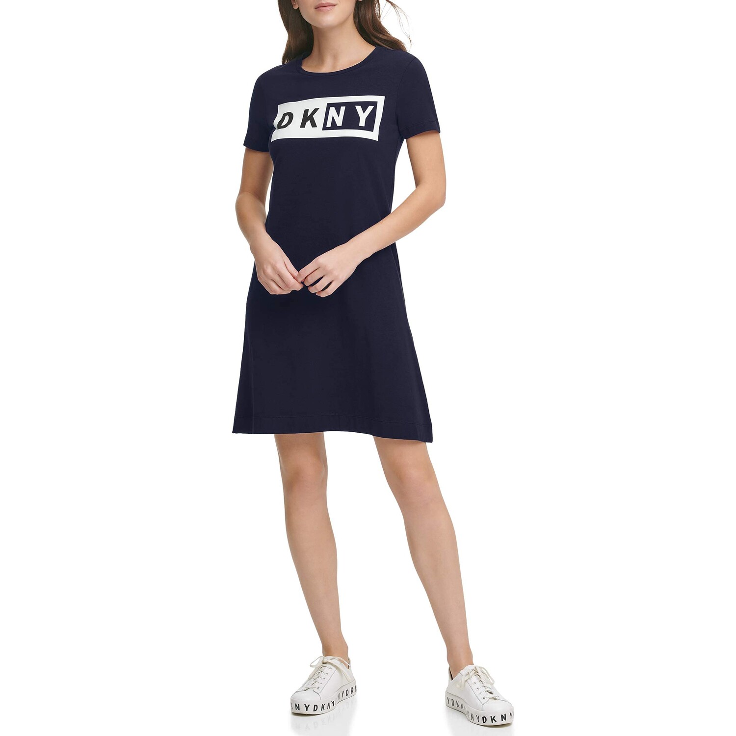 

Платье DKNY, Short Sleeve Logo Fit-and-Flare Tee Dress