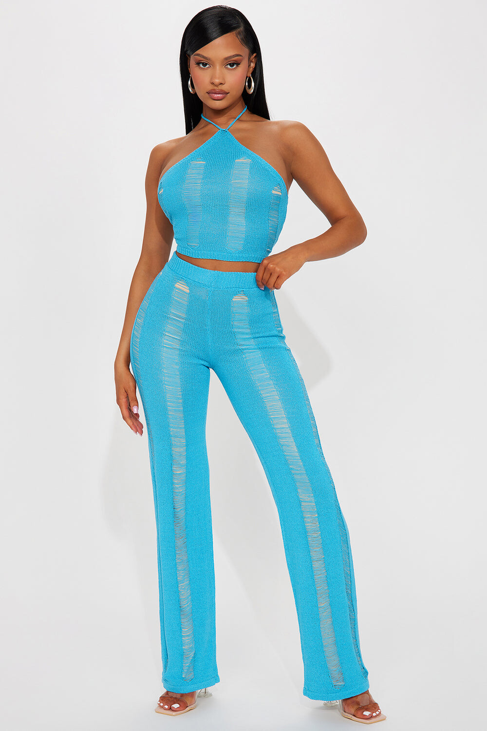 

Брюки Fashion Nova TP4321C, аква, Синий