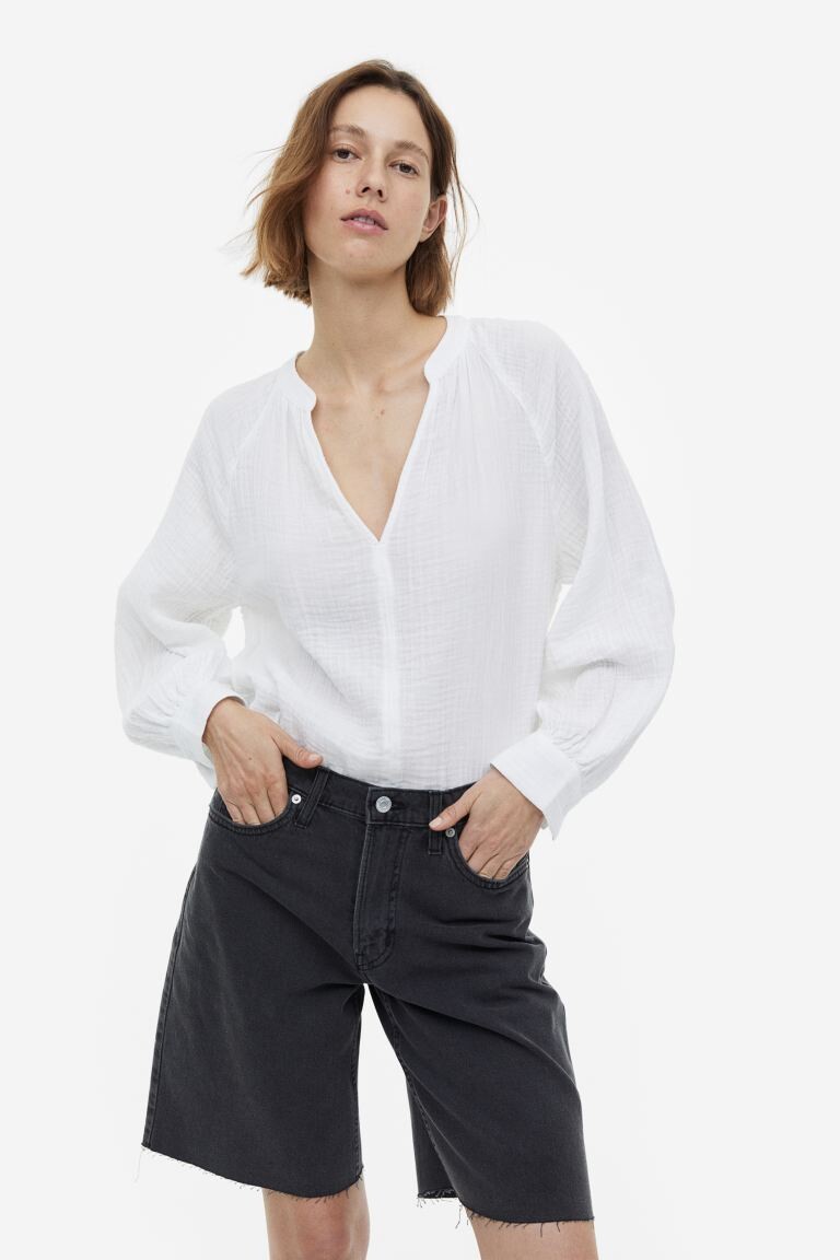 

Шорты-бермуды с заниженной талией H&M, черный