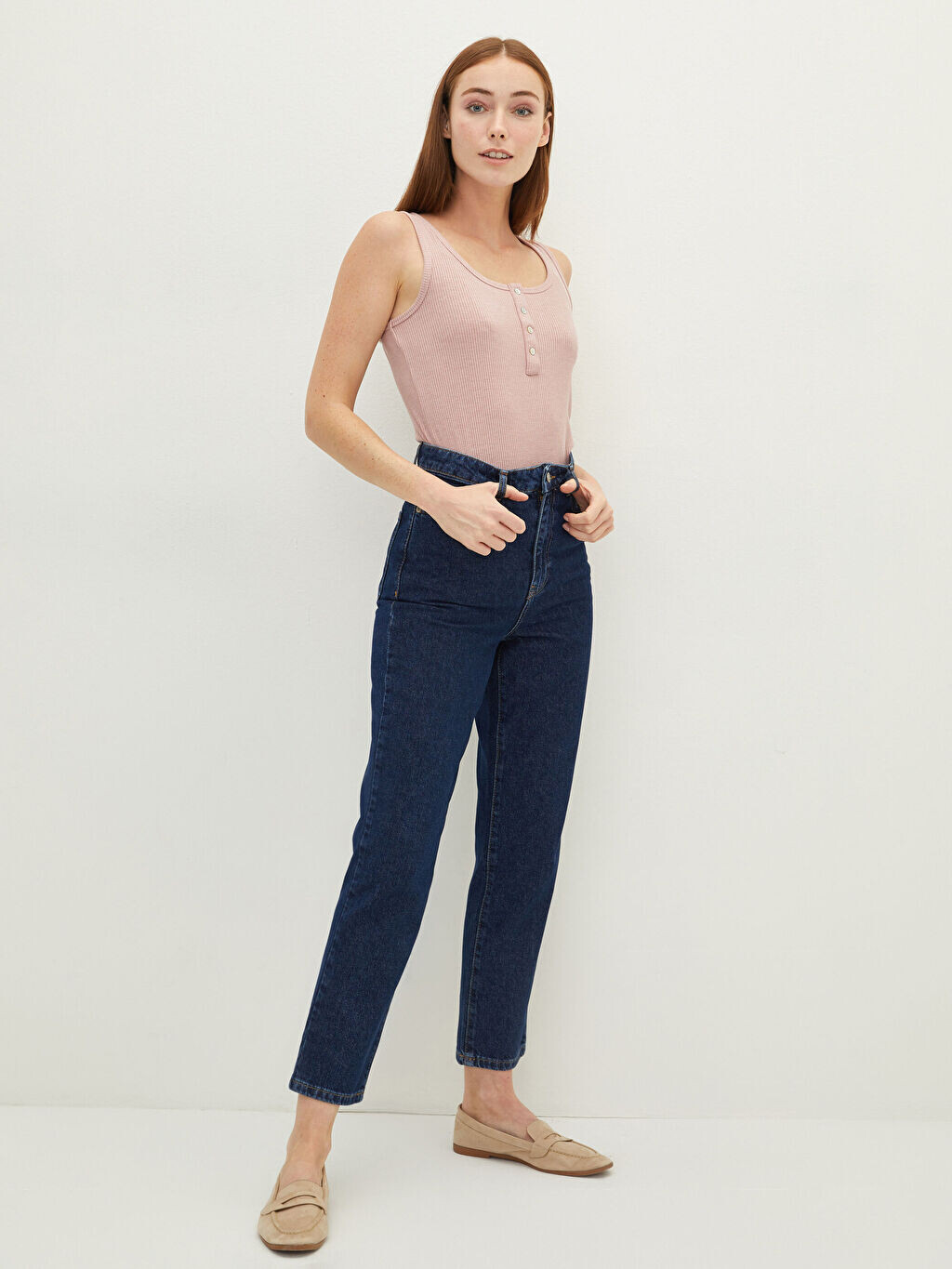 

Женские джинсы прямого кроя с высокой талией LCW Jeans