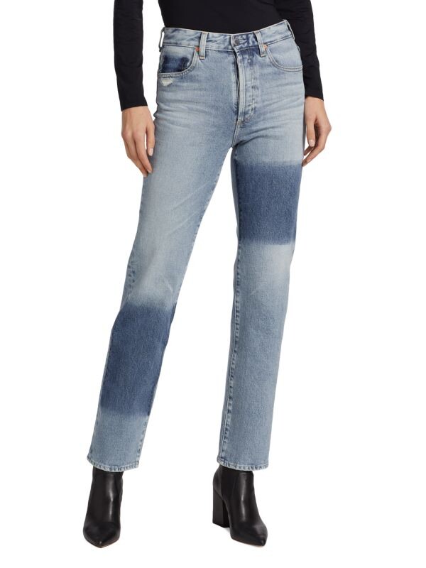 

Джинсы alexxis прямого кроя с высокой посадкой AG Jeans Blue