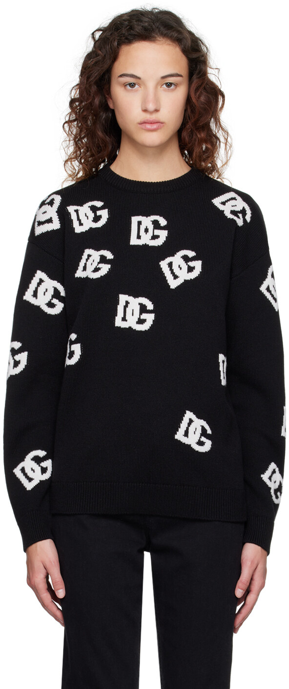 

Черный сплошной свитер Dolce & Gabbana