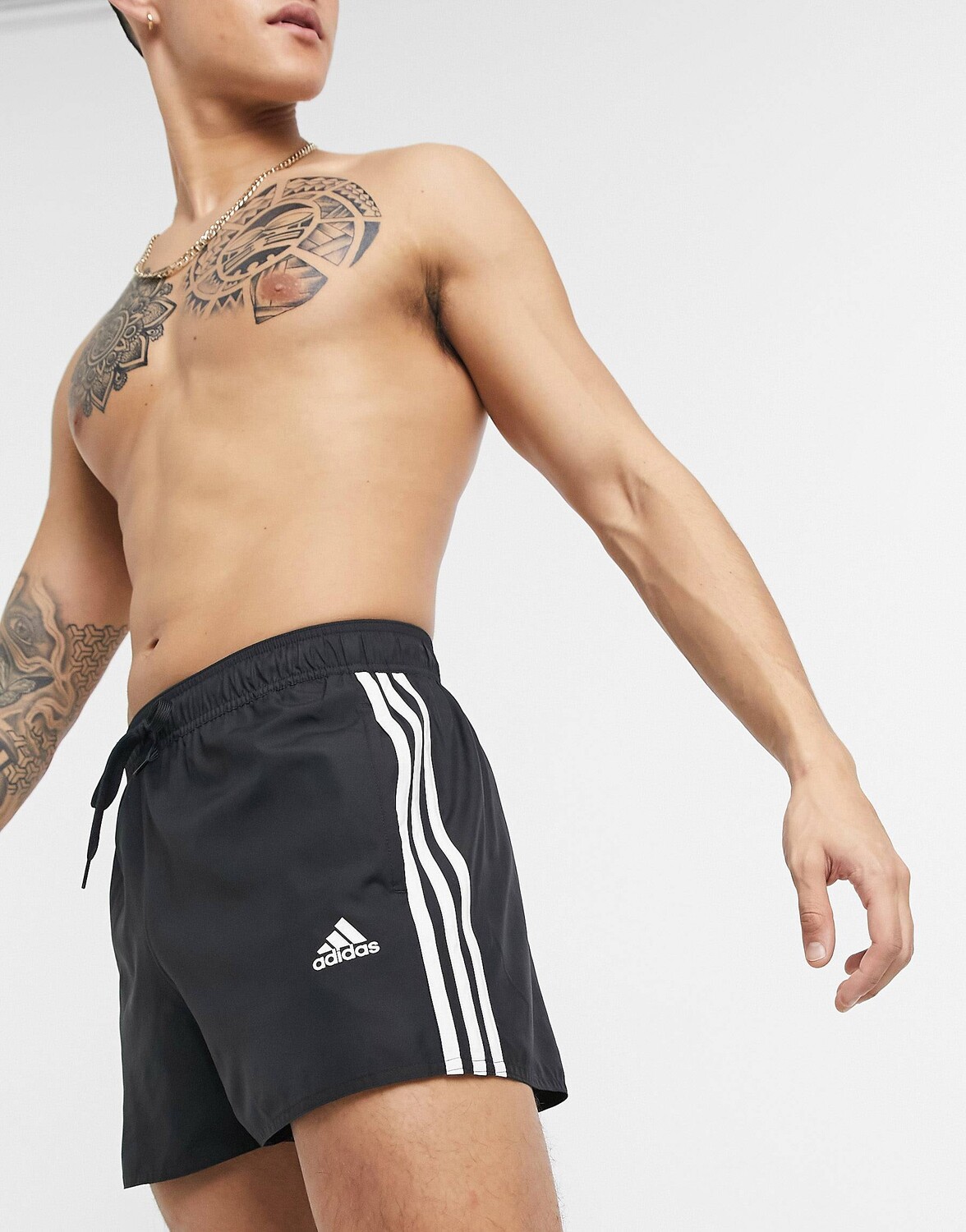 

Черные шорты с 3 полосками adidas Swim