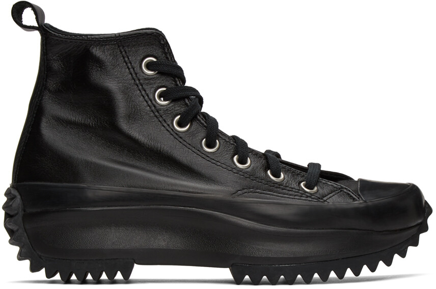 

Черные кожаные высокие кроссовки Run Star Hike Converse