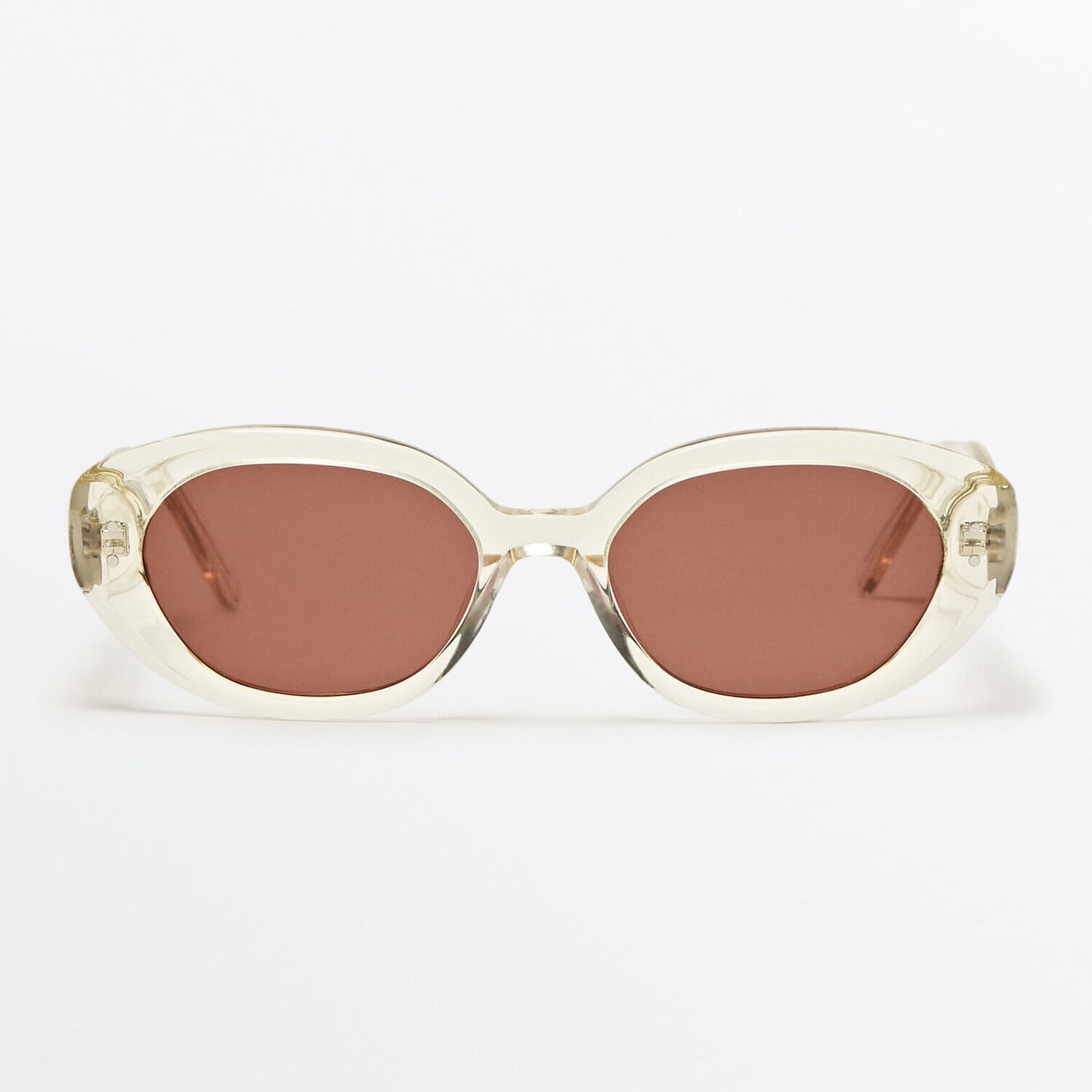 

Солнцезащитные очки Massimo Dutti Resin Oval, светло-желтый