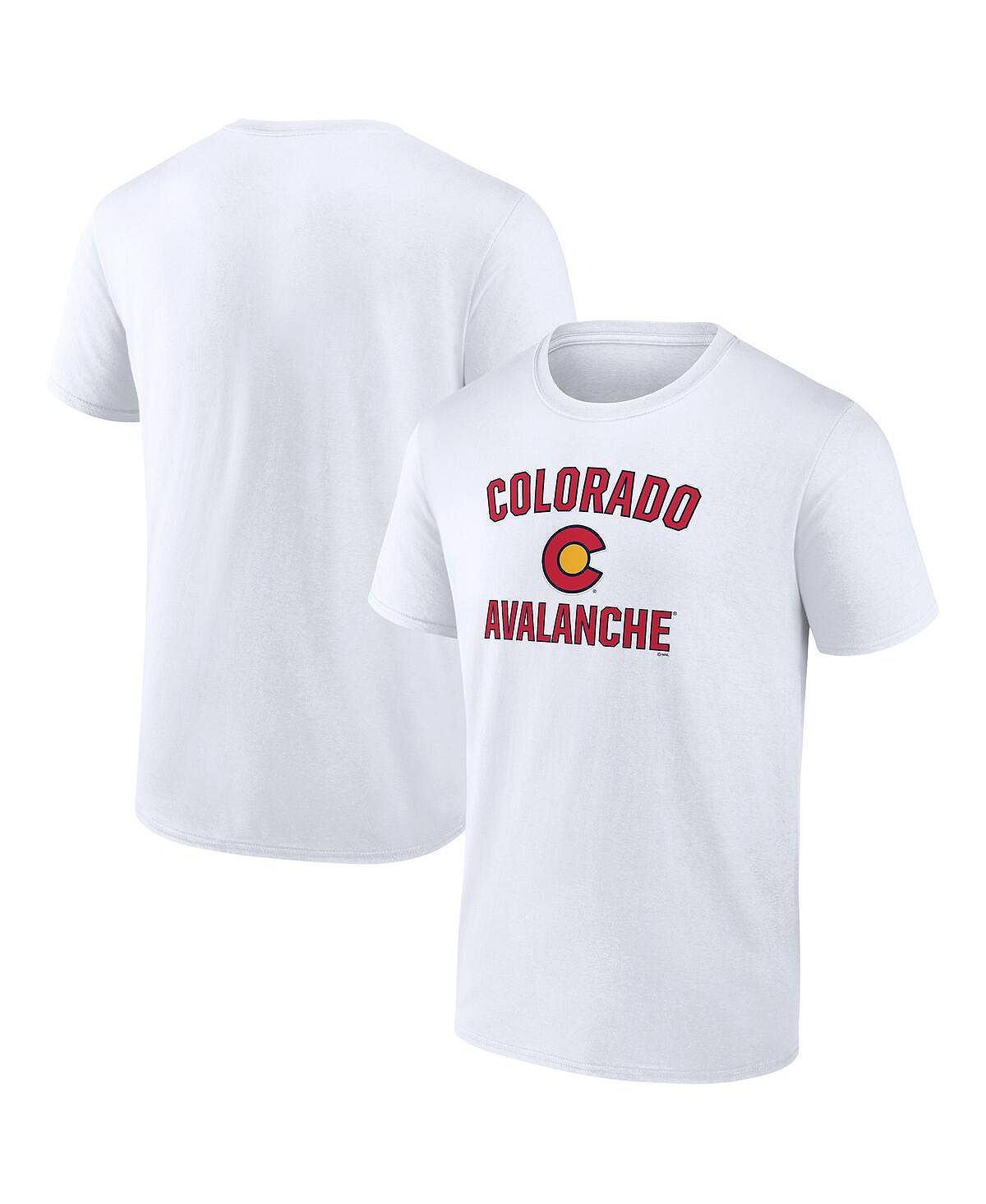 Мужская фирменная белая футболка colorado avalanche special edition 2.0 wordmark Fanatics, белый
