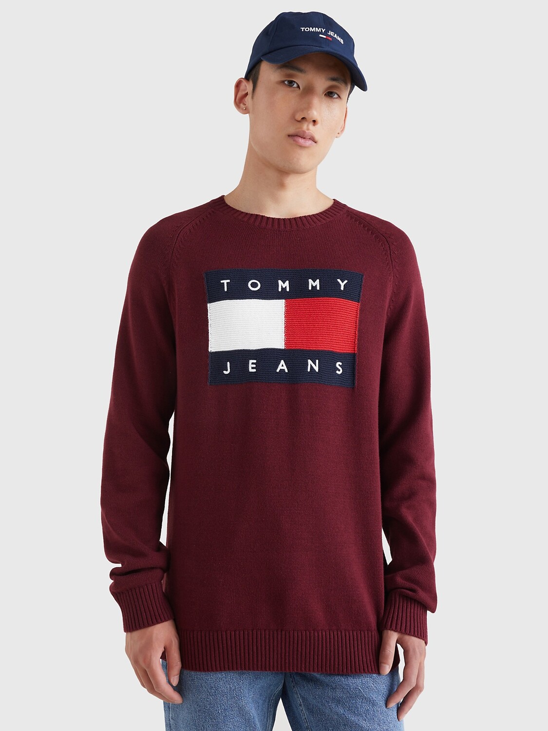 

Свитер с флагом Tommy Hilfiger, глубокий румянец