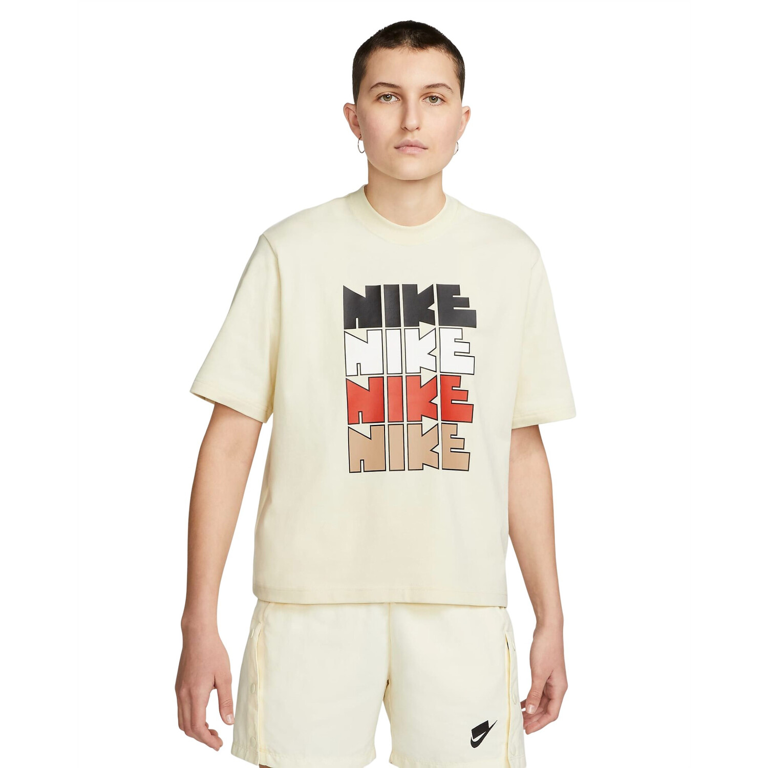 

Футболка Nike Sportswear Boxy, кремовый, Бежевый