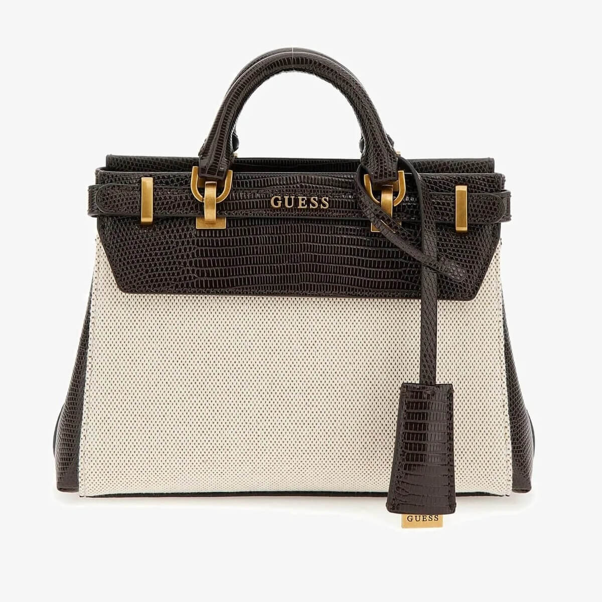 

Сумка Guess Sestri Effetto Cocco, темно-коричневый/бежевый