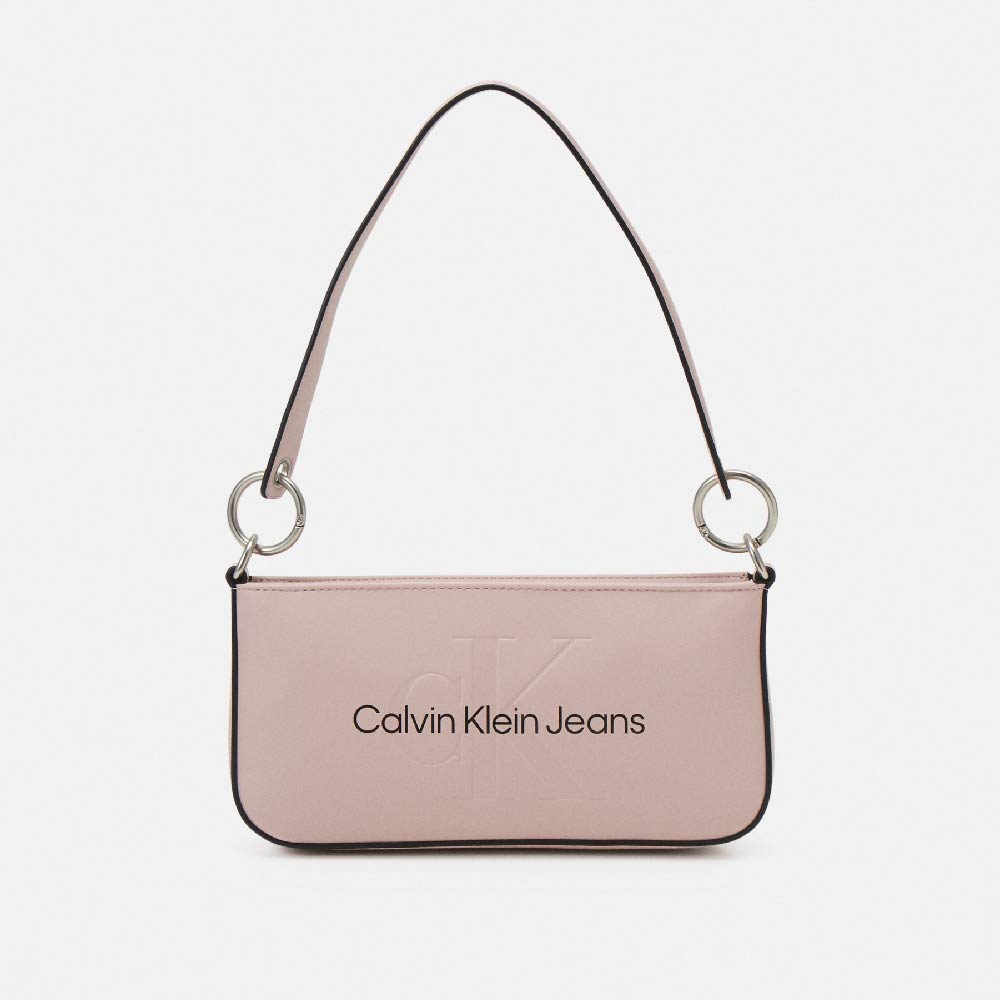 Сумка Calvin Klein Jeans Sculpted Shoulder Pouch Mono, светло-розовый сумка weekender ck must weekender mono calvin klein цвет classic mono black