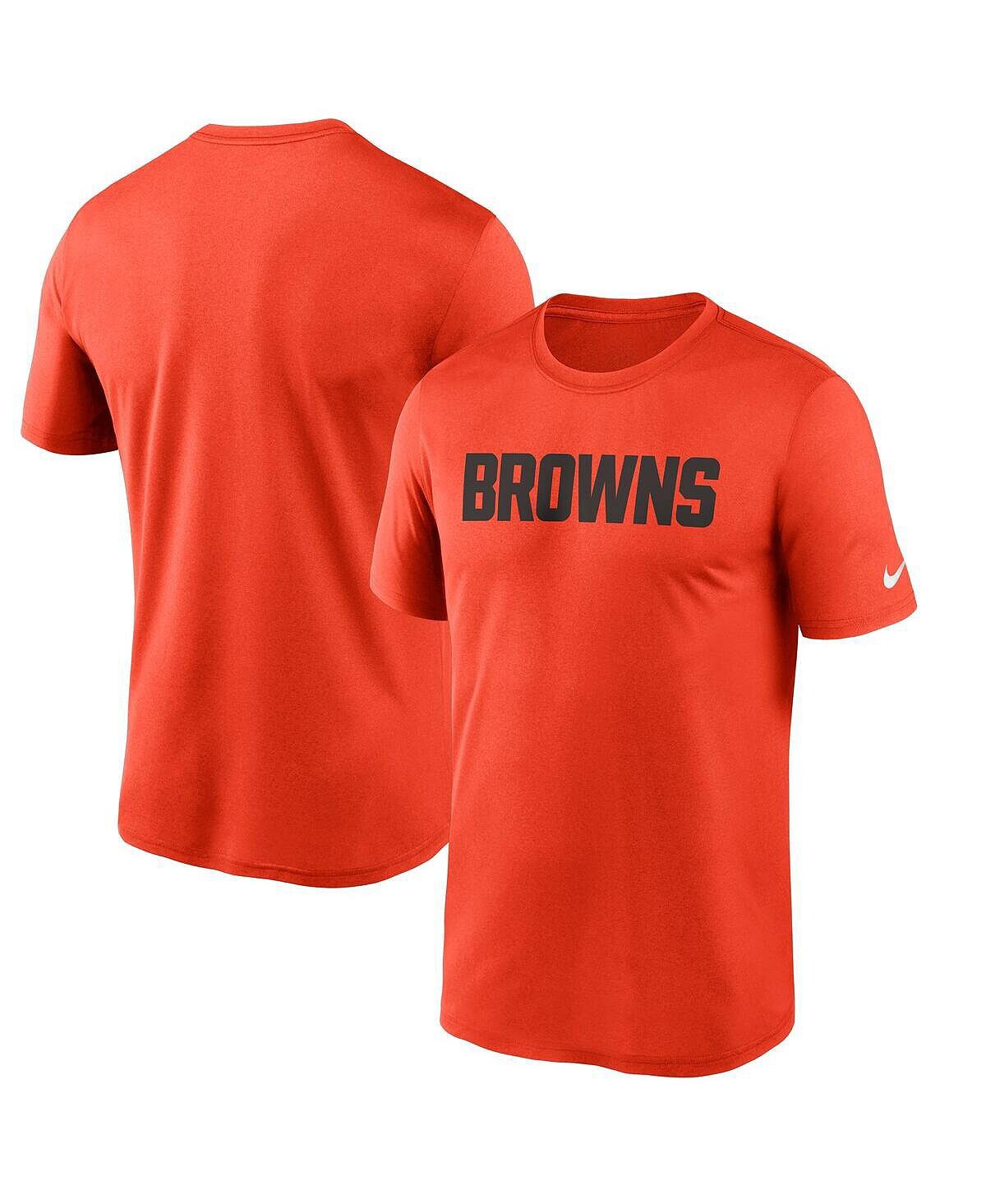 

Мужская оранжевая футболка cleveland browns wordmark legend performance Nike
