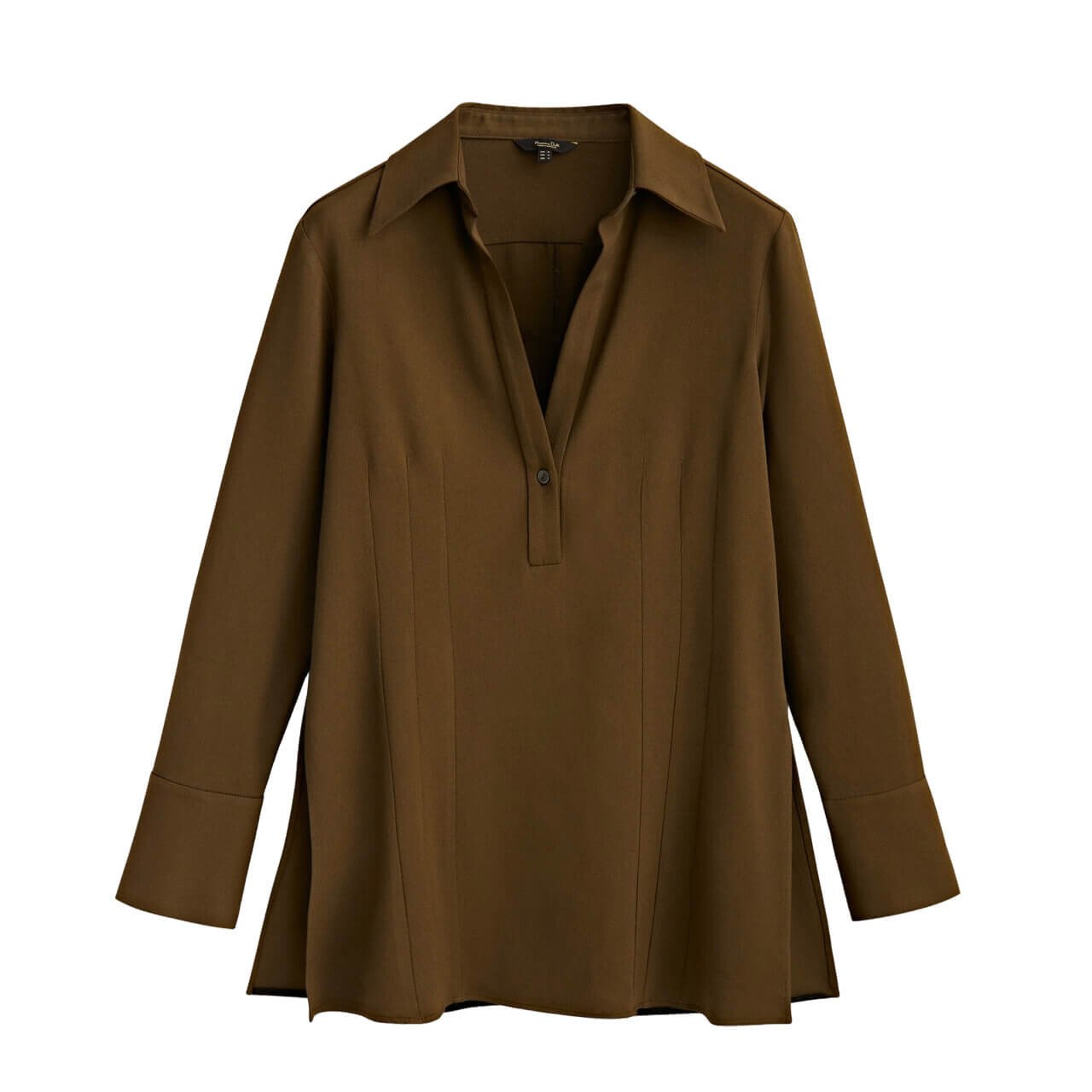 

Рубашка Massimo Dutti Fitted, хаки