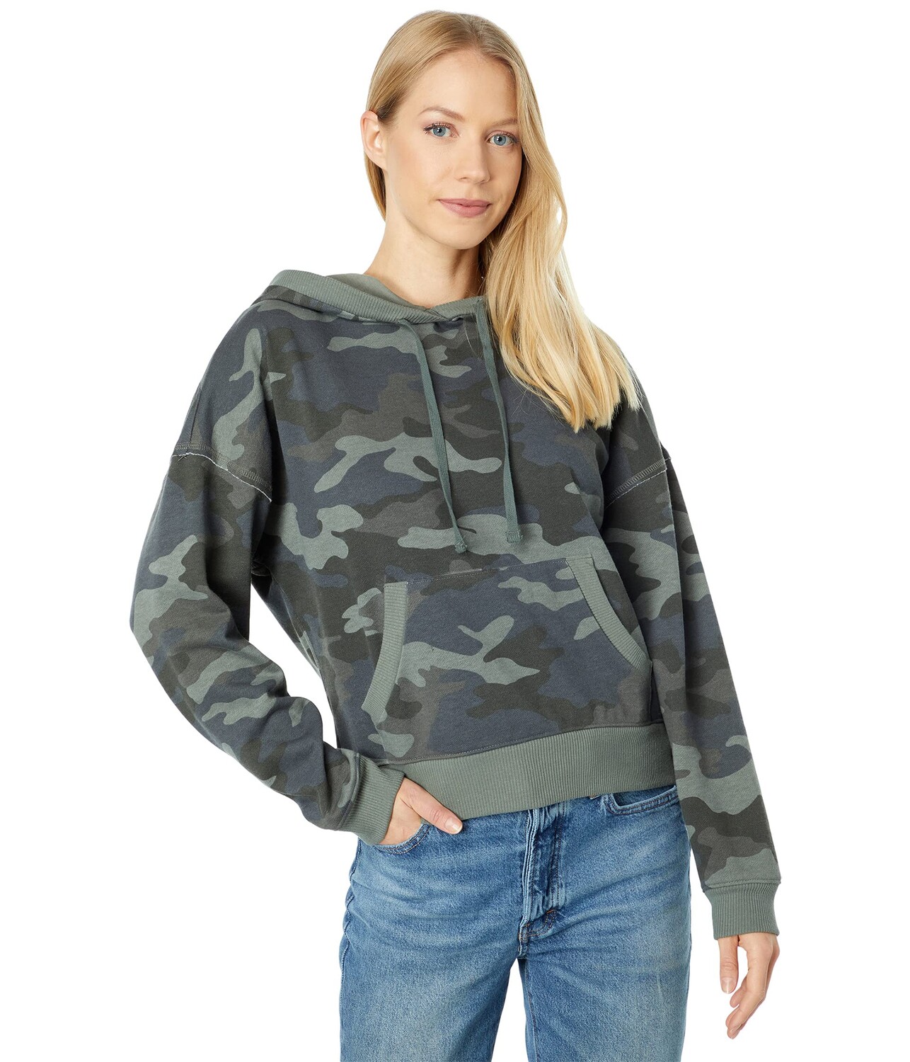 

Худи Lucky Brand, Chill At Home Fleece Hoodie, Серый