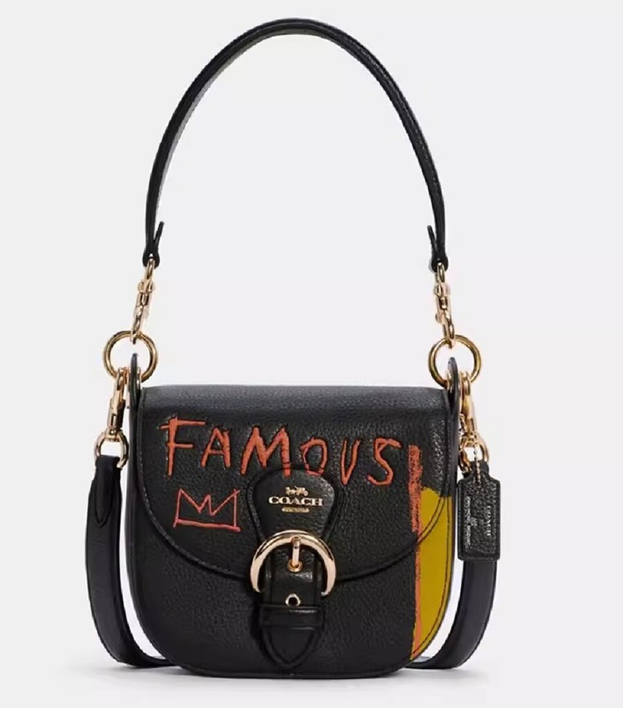 

Сумка кросс-боди Coach Outlet Women's Basquiat Kleo Saddle, черный