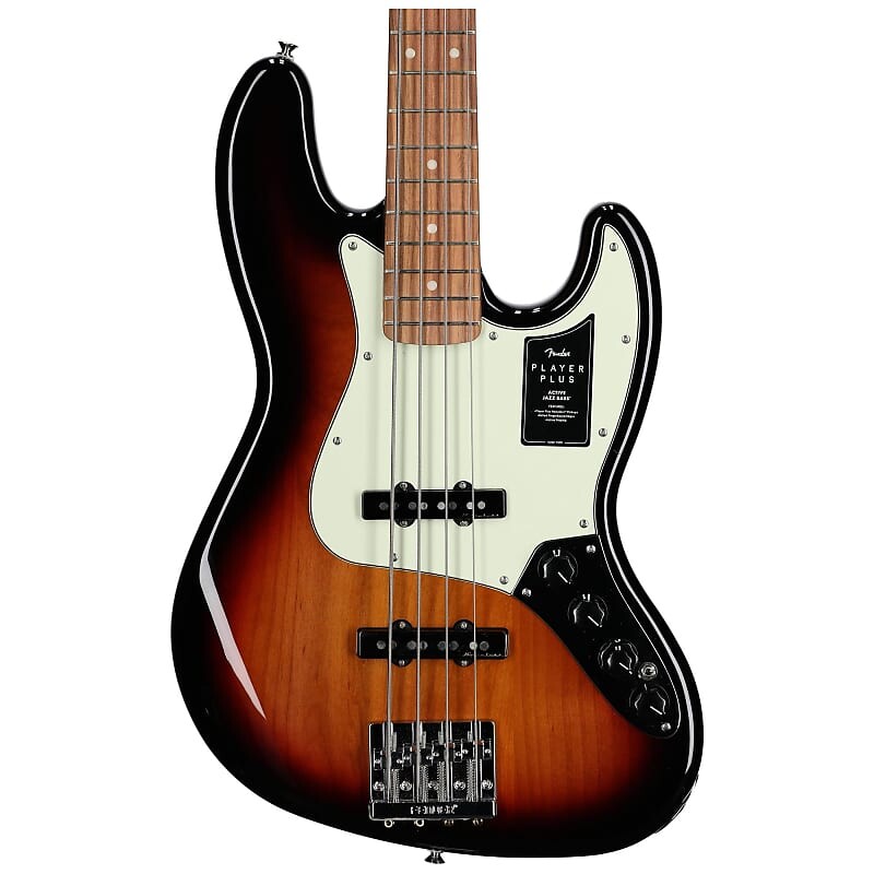 

Бас-гитара Fender Player Plus Jazz Electric Bass, накладка на гриф Pau Ferro (с сумкой) — 3 цвета Sunburst Player Plus Jazz Bass - Pau Ferro Fingerboard
