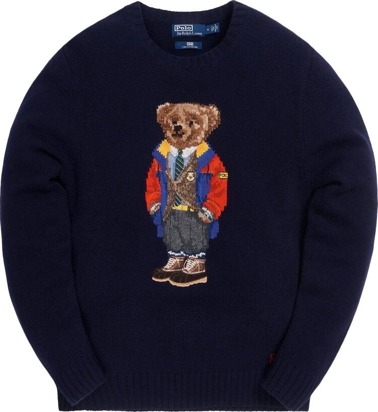 

Толстовка Kith x Polo Ralph Lauren Outdoor Bear Crewneck 'Navy', синий