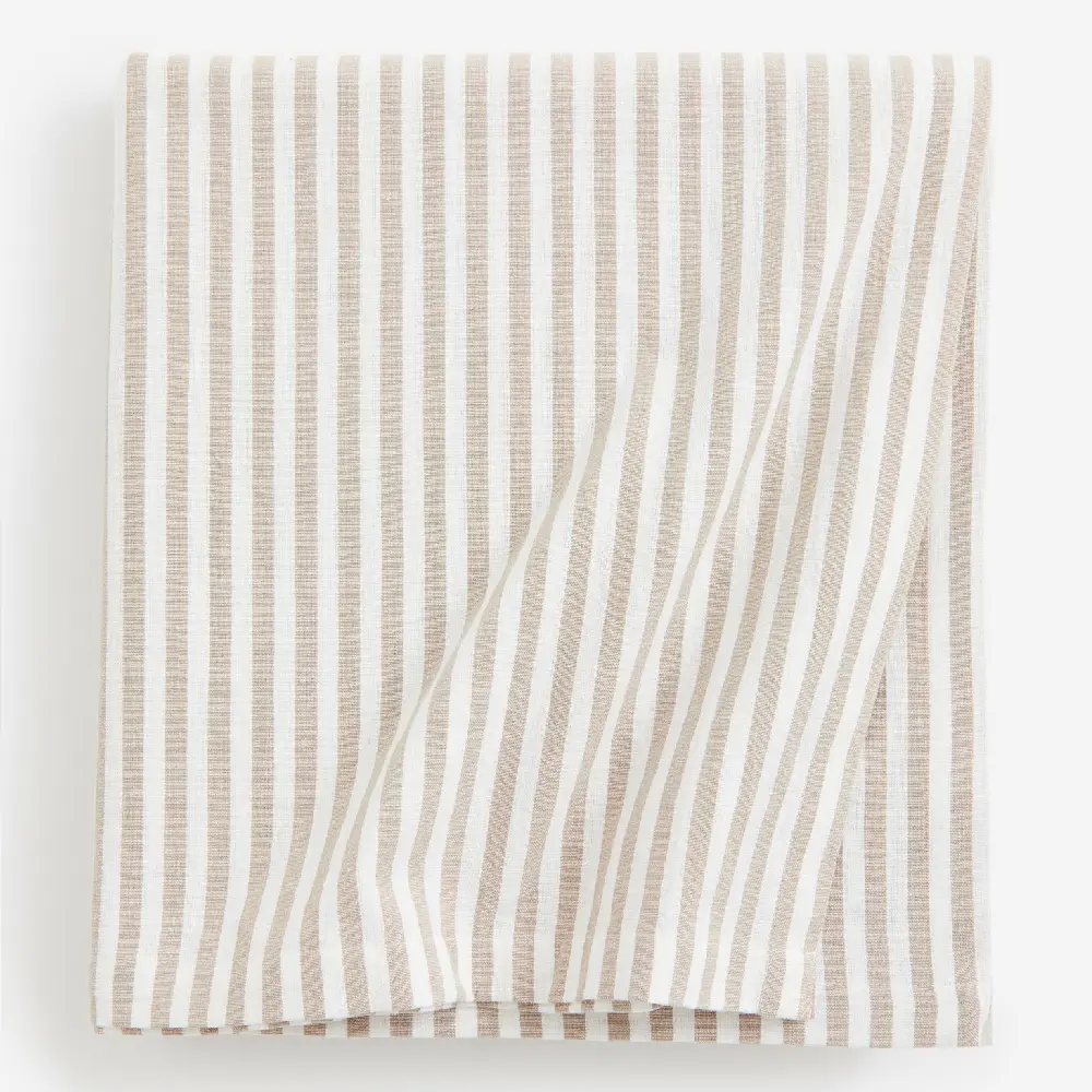 

Скатерть H&M Home Striped Cotton, бежевый