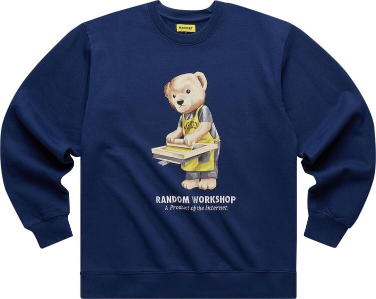 

Толстовка Market Random Workshop Bear Crewneck 'Navy', синий