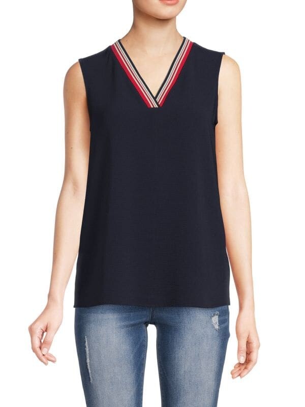 

Полосатый жилет с отделкой Tommy Hilfiger Midnight