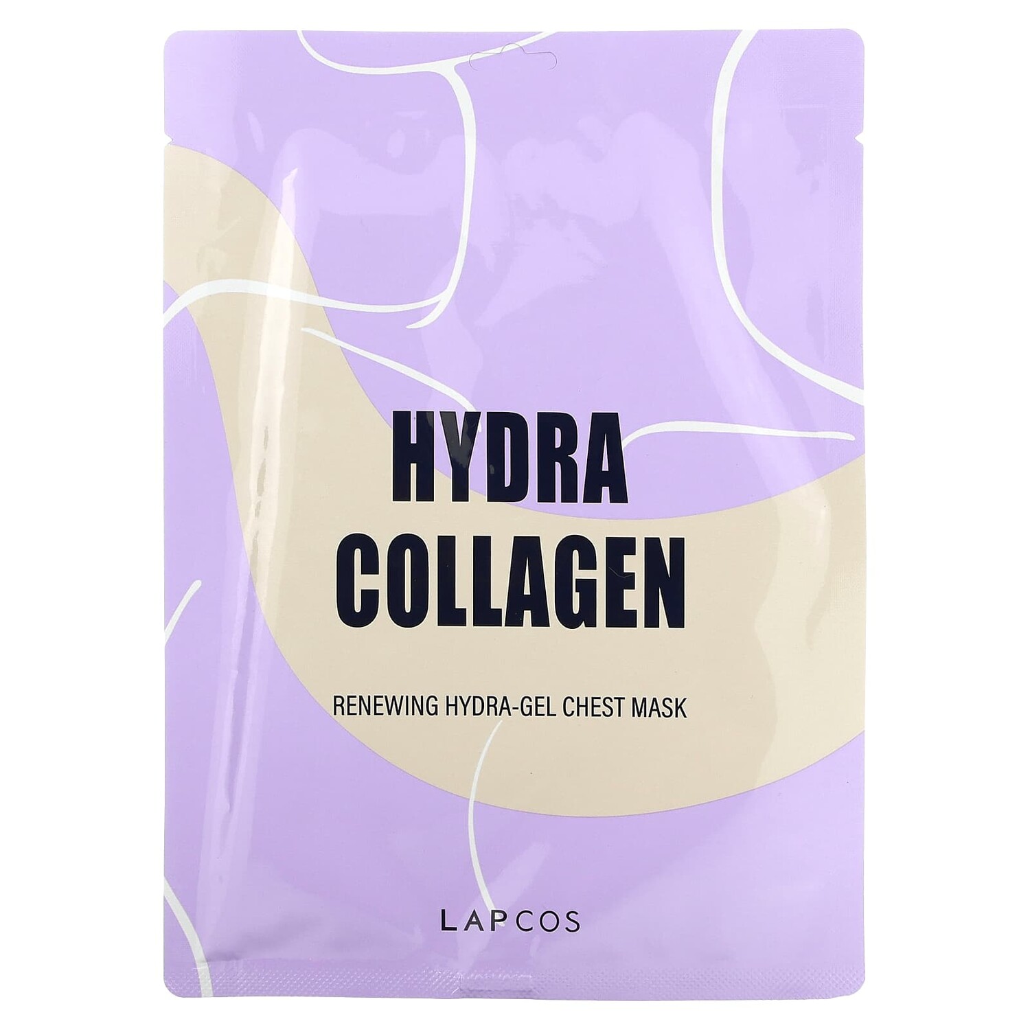 

Hydra Collagen, Renewing Hydra-Gel Chest Beauty Mask, 1 Sheet, 1.14 oz (40 g), Lapcos