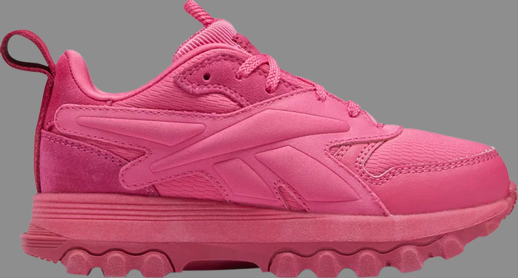 

Кроссовки cardi b x classic leather v2 little kid 'pink fusion' Reebok, розовый