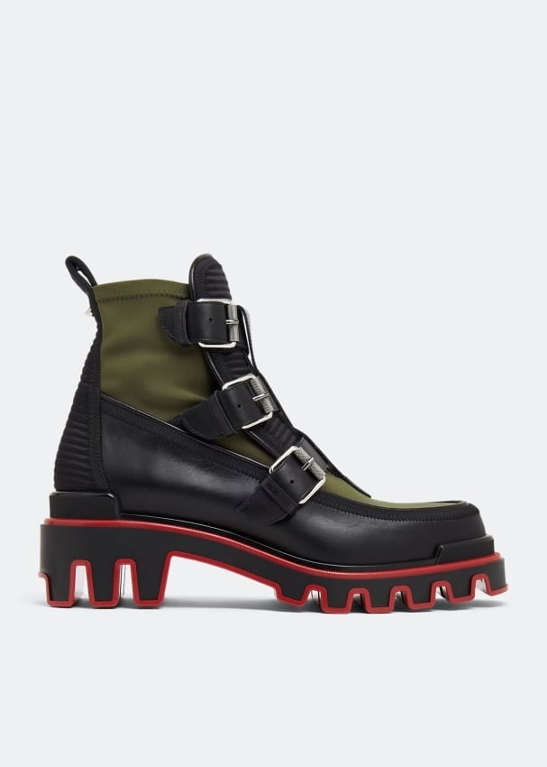 

Ботинки CHRISTIAN LOUBOUTIN Buckle Dune boots, зеленый