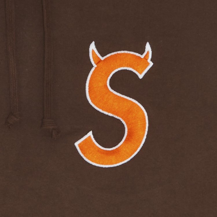 Толстовка Supreme S Logo Hooded Sweatshirt 'Brown', коричневый