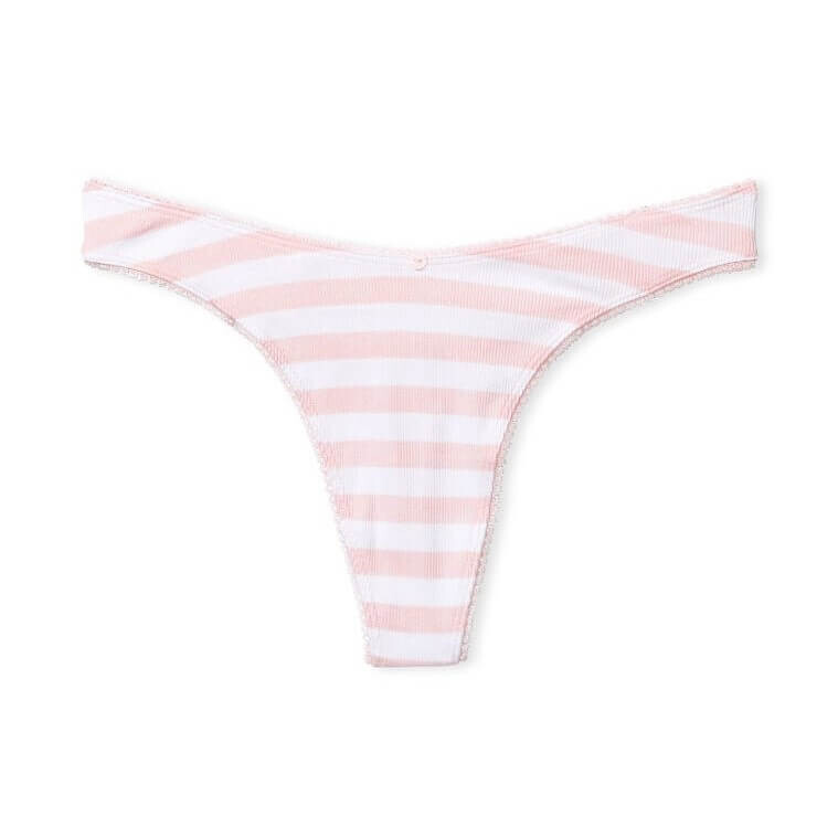 

Трусики-стринги Victoria's Secret Ribbed Cotton High-Leg, розовый