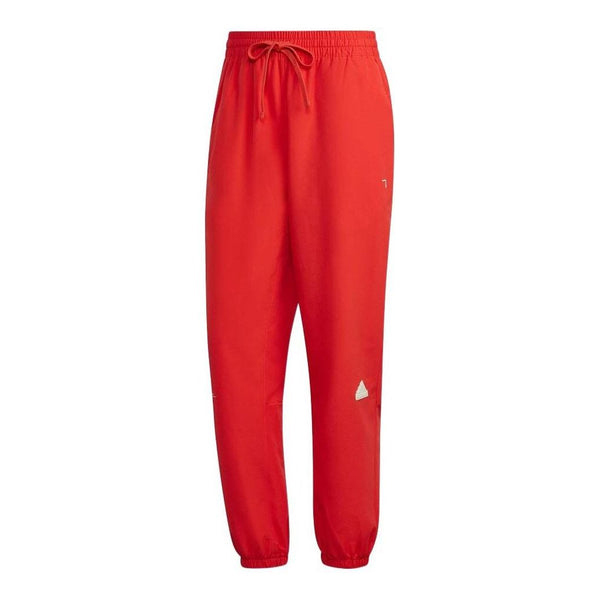 Спортивные штаны Adidas Solid Color Logo Bundle Feet Casual Sports Autumn Red, Красный цена и фото