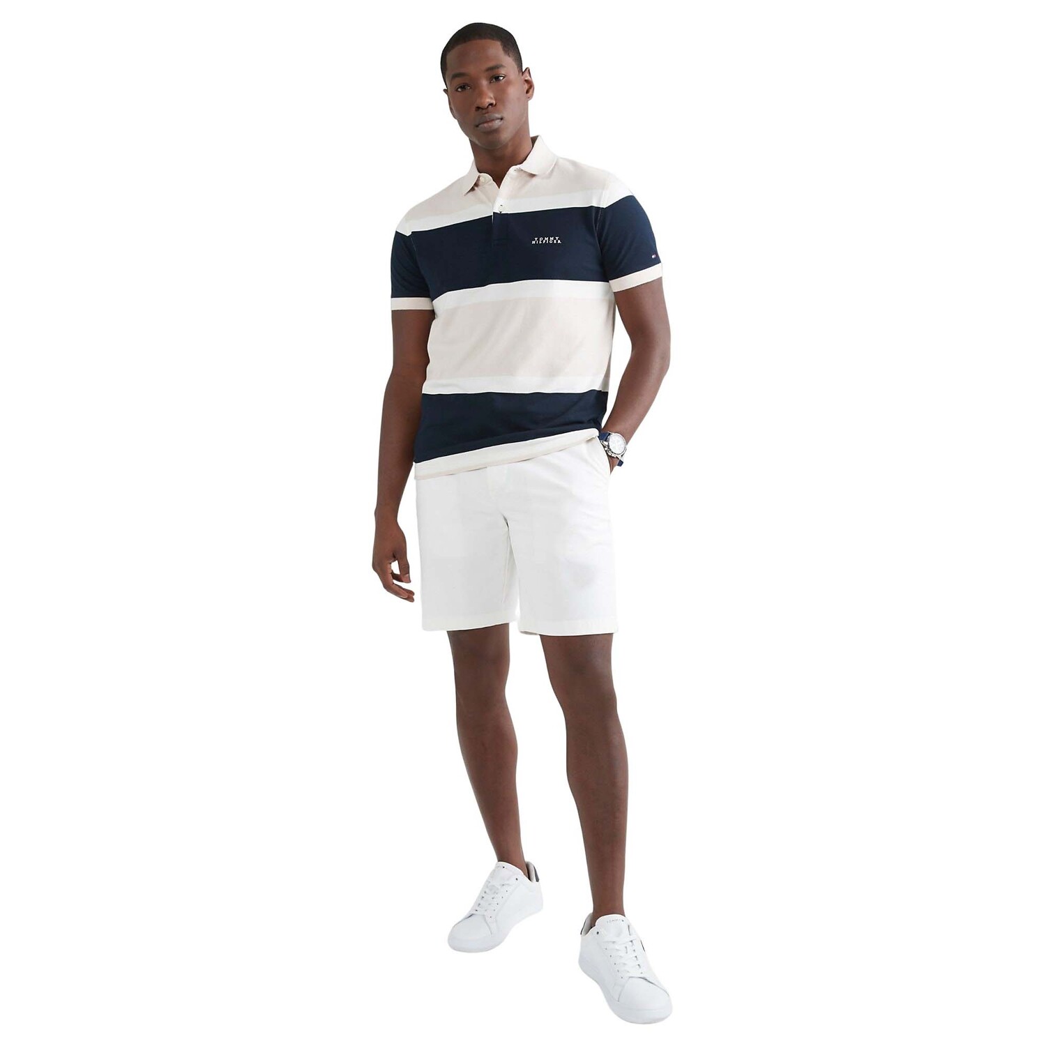 

Поло Tommy Hilfiger Rugby Stripe, белый/мультиколор