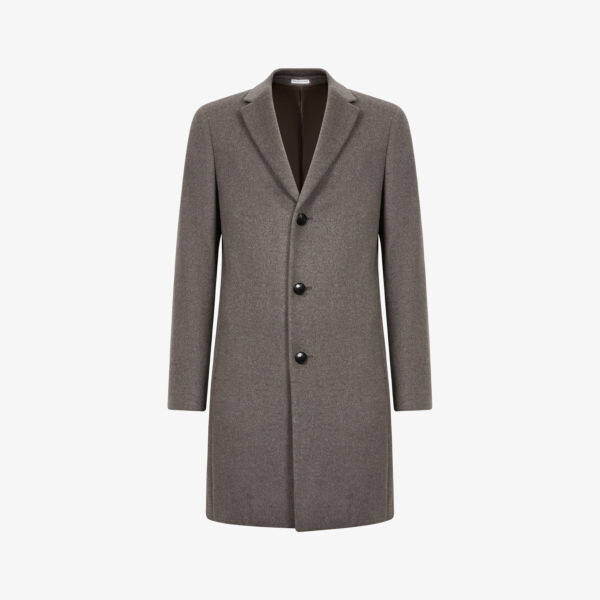 

Однобортное пальто Gable из смесовой шерсти Reiss, цвет mouse melange
