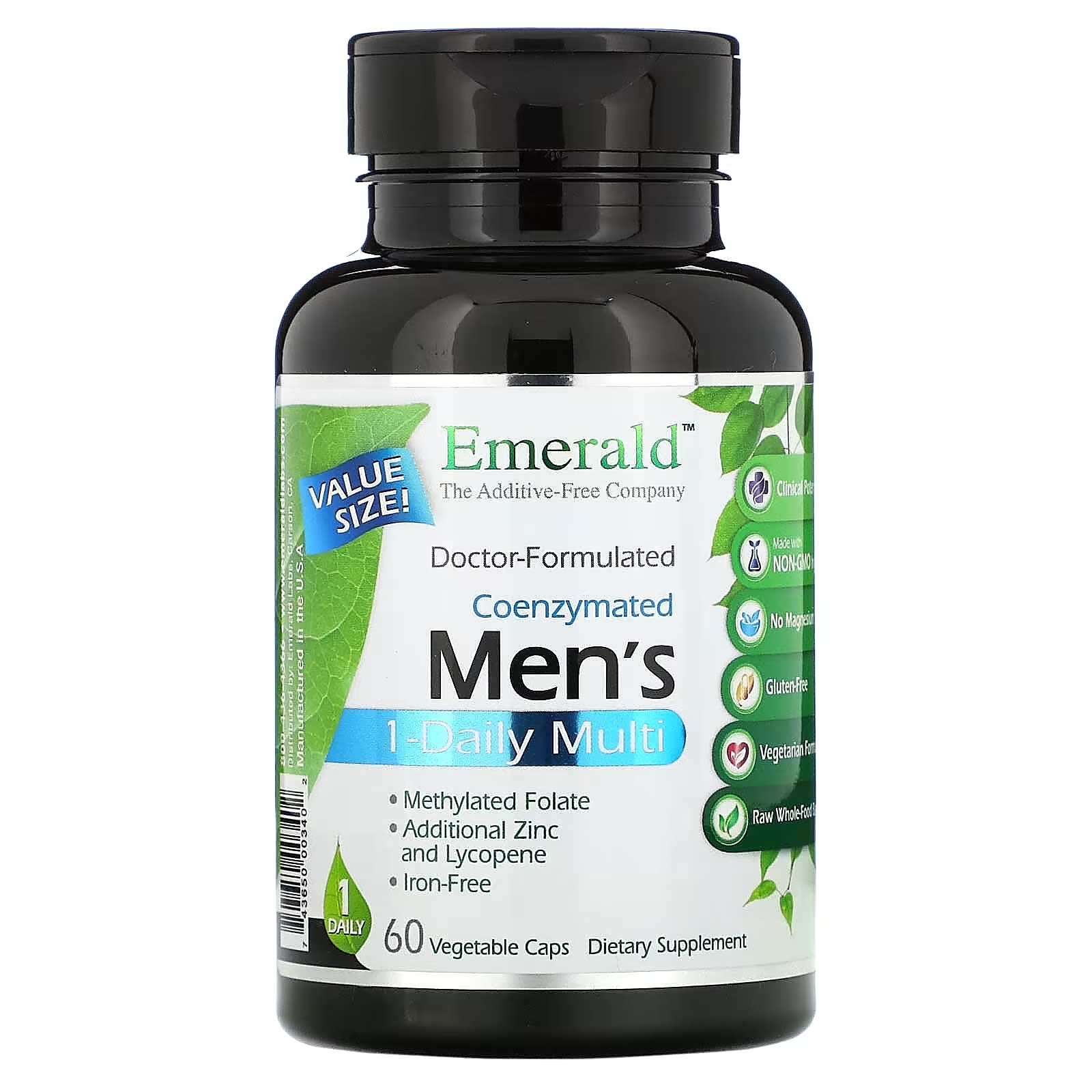 Мультивитаминный Комплекс для Мужчин Emerald Laboratories, 60 вегетарианских капсул emerald laboratories коферментный мультивитаминный комплекс для мужчин прием 1 раз в день 60 вегетарианских капсул