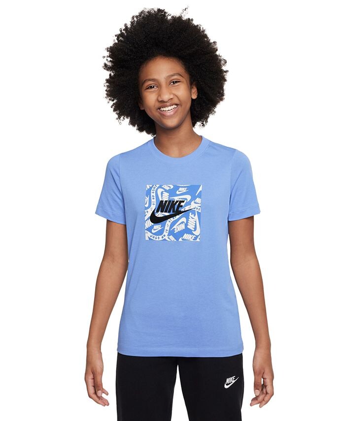 

Спортивная футболка свободного кроя с логотипом Big Kids Nike, синий