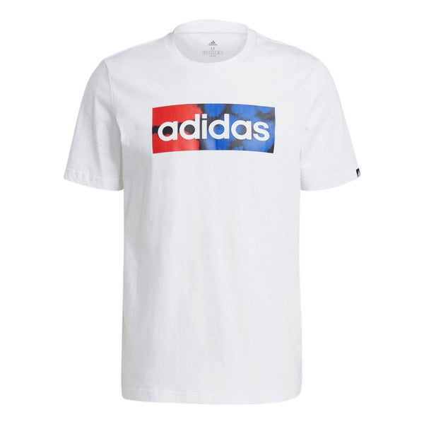 Футболка Adidas Alphabet Logo Printing Round Neck Pullover Short Sleeve White T-Shirt, Белый футболка adidas brand logo printing round neck short sleeve white t shirt белый