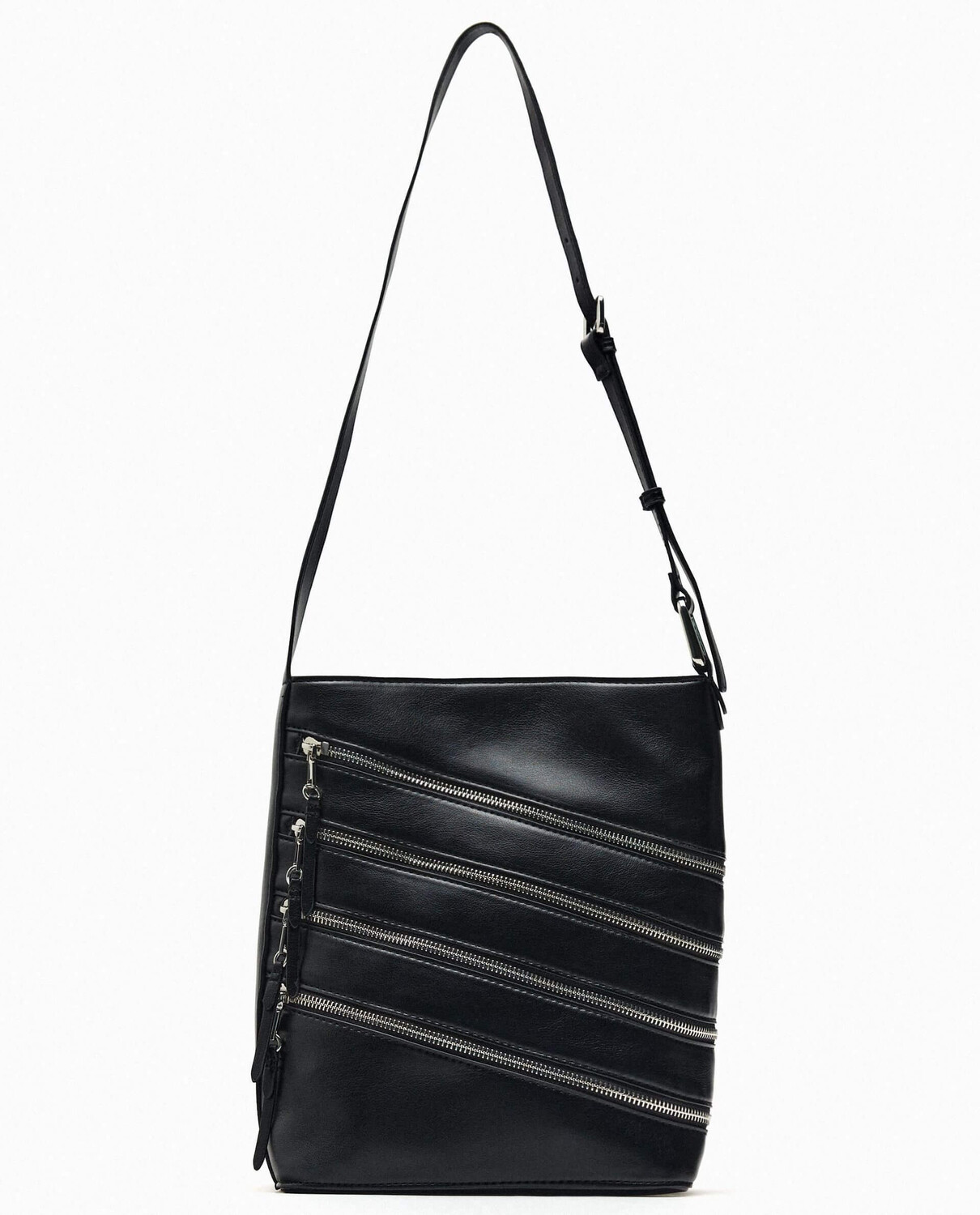 

Сумка Zara Zipped Bucket, черный