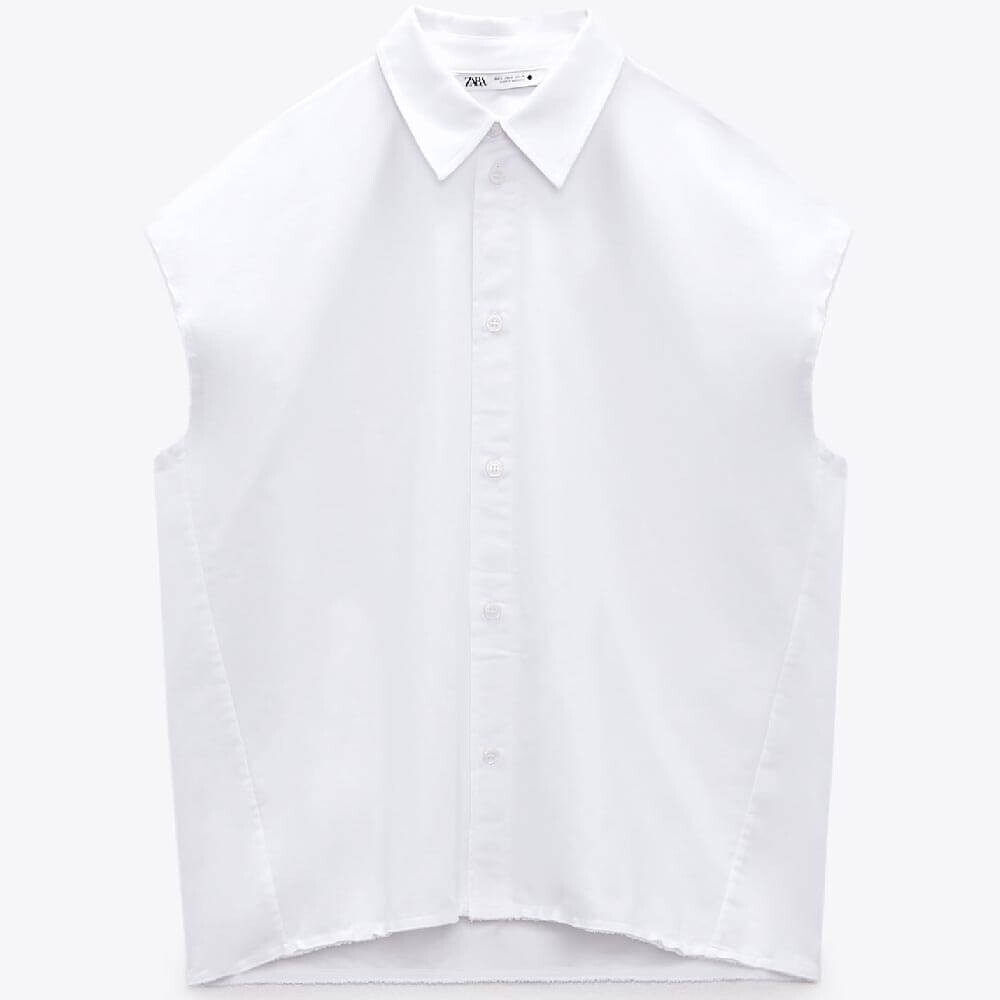 

Рубашка Zara Oxford, светло-бежевый