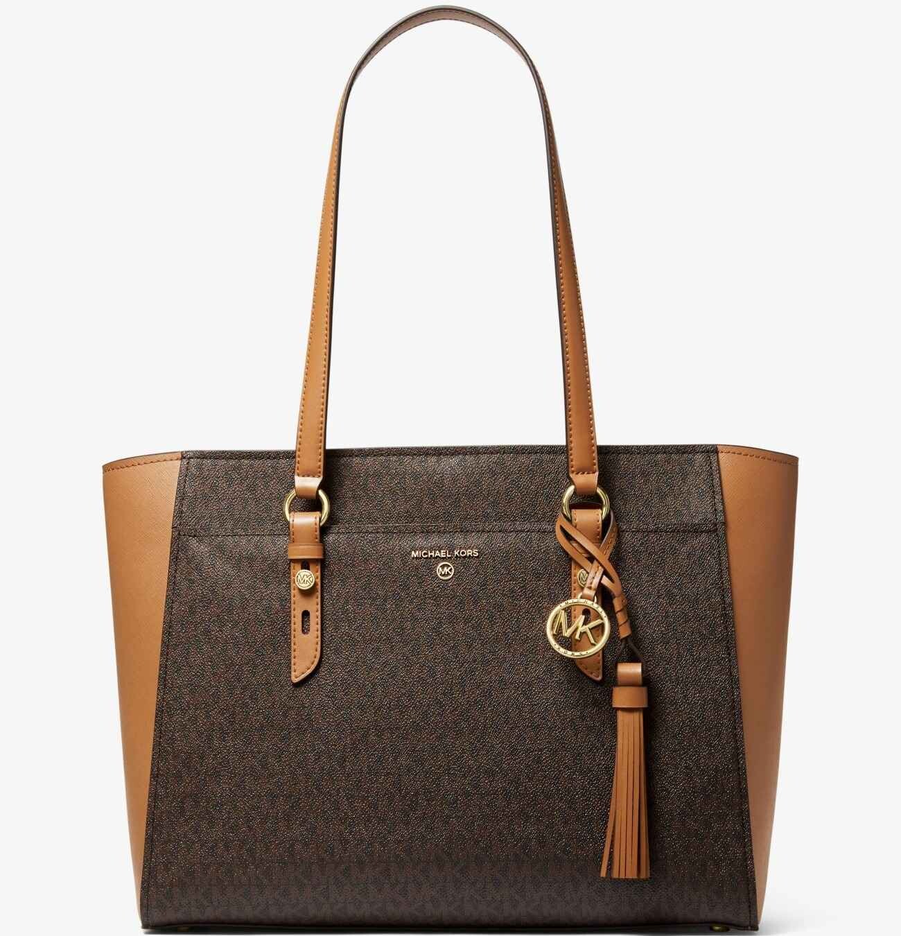 

Сумка Michael Michael Kors Sullivan large Logo, коричневый/светло-коричневый