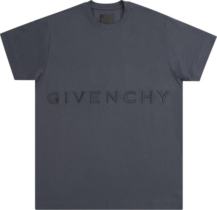 

Футболка Givenchy Embroidered Oversized T-Shirt 'Night Blue', синий