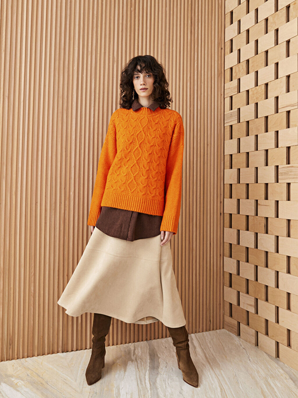 

Прямая женская юбка А-силуэта LCW Modest