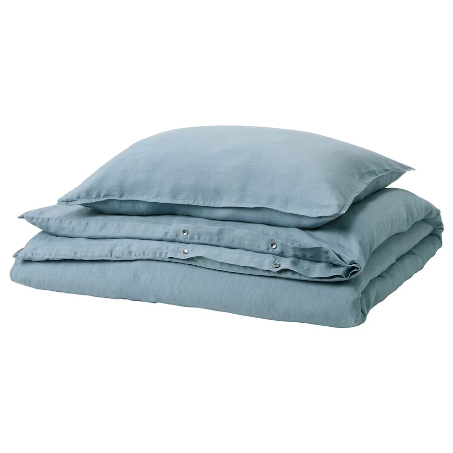 комплект постельного белья ikea blavinda 2 предмета серый Комплект постельного белья Ikea Dytag, 2 предмета, 150x200/50x60 см, голубой