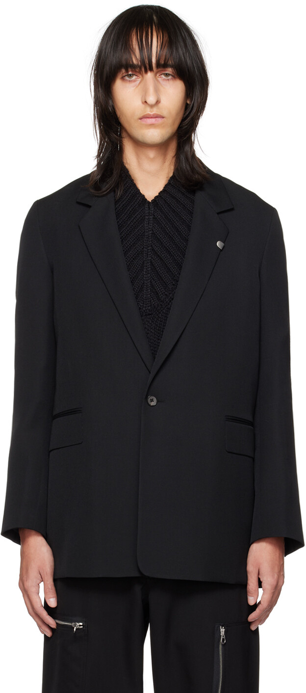 

Черный блейзер с защелкой Jil Sander